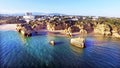 Aerial from Praia Tres Irmaos Alvor Portugal