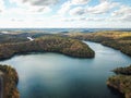 Aerial of Pretty Boy Reservoir Dam in Hampstead, Maryland during Royalty Free Stock Photo