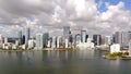 Aerial pull out establisher Brickell Miami FL