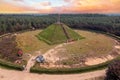 Aerial from the pyramid from Austerlitz, amonument dedicated to Napoleon Bonaparte, situated in the Netherlands at Utrechtse Royalty Free Stock Photo