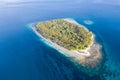 Aerial of Remote Island in Molucca Sea, Indonesia Royalty Free Stock Photo