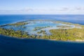 Aerial of Remote Tropical Island in Molucca Sea Royalty Free Stock Photo