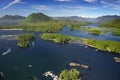 Aerial of Tofino, Vancouver Island, BC, Canada Royalty Free Stock Photo