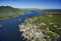 Aerial of Tofino, Vancouver Island, BC, Canada Royalty Free Stock Photo