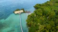 Aerial view of Hatta island in Indonesia