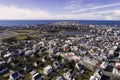 Aerial of Reykjavik capital of Iceland