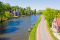 Aerial from the river Vecht in the Netherlands Royalty Free Stock Photo