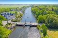 Aerial from the river Vecht in the Netherlands Royalty Free Stock Photo