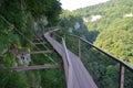 Aerial road in canyon