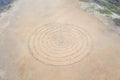 Aerial of Rock Labyrinth in California