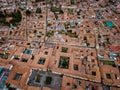 aerial of rooftops in Cuzco Peru Royalty Free Stock Photo