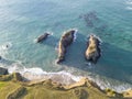 Aerial of Rugged Mendocino Coastline in California Royalty Free Stock Photo