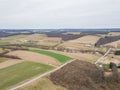 Aerial of Rural Farmland in York County, Pennsylvania in Dallastown