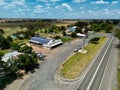 Aerial rural landscape of the small Blighty town