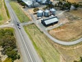 Aerial rural landscape of the small Blighty town