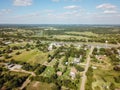 Aerial of Rural Sommervile, Texas in between Austin and Houston