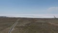 Aerial Salt Production Facilities and Saline Evaporation Pond Fields in the White Salty Lake