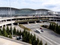 Aerial of San Francisco International Airport entrance