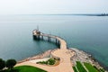 Aerial scene of the Burlington Pier, Ontario, Canada Royalty Free Stock Photo