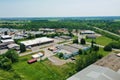 Aerial scene of Cainsville, Ontario, Canada industrial area