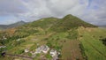 Aerial scene of green Mauritius mainland Royalty Free Stock Photo