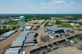 Aerial scene of the industrial area of Cainsville, Ontario, Canada