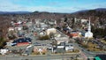 Aerial scene of Lee, Massachusetts, United States