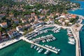 Aerial scene of Njivice town on Krk island