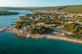 Aerial scene of Punat town on Krk island