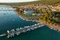 Aerial scene of Punat town on Krk island