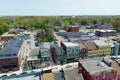 Aerial scene of Thorold, Ontario, Canada on spring morning