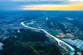 Aerial scenery of Hengfeng Cen Mountain Royalty Free Stock Photo