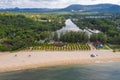 Aerial scenery of summer beach in Phu Quoc island, Vietnam Royalty Free Stock Photo