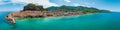 Aerial scenic view of the Cefalu, medieval village of Sicily island Royalty Free Stock Photo