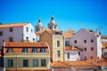 Aerial scenic view of central Lisbon Royalty Free Stock Photo