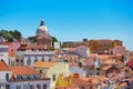 Aerial scenic view of central Lisbon Royalty Free Stock Photo