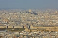 Aerial scenic view of central Paris