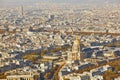 Aerial scenic view of central Paris Royalty Free Stock Photo