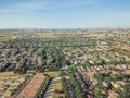 Aerial school district near residential houses in Irving, Texas, USA Royalty Free Stock Photo