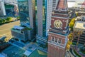 Aerial Seattle King Street Station clock tower Royalty Free Stock Photo