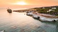 Aerial Shipwreck EDRO III, Pegeia, Paphos Royalty Free Stock Photo