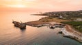 Aerial Shipwreck EDRO III, Pegeia, Paphos Royalty Free Stock Photo