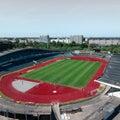 Aerial shoots on athletic stadium in MalmÃÂ¶
