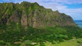 Aerial Shoot, Hawaii, Island Oahu, Kualoa Regional Park, Pacific Ocean, Kualoa Point, Kualoa Ranch