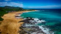 Aerial Shoot, Hawaii, Island Oahu, Pacific Ocean, Honolulu, Hanauma Bay, Kahauloa Cove, Maunalua Bay Royalty Free Stock Photo