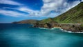 Aerial Shoot, Hawaii, Island Oahu, Pacific Ocean, Maunalua Bay, Hanauma Bay, Kahauloa Cove, Honolulu Royalty Free Stock Photo