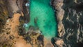 Aerial Shoot, Hawaii, Island Oahu, Pacific Ocean, Maunalua Bay, Honolulu, Kahauloa Cove, Hanauma Bay Royalty Free Stock Photo