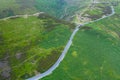 Aerial View over Carding Mill Valley in Shropshire, UK