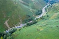 Aerial View over Carding Mill Valley in Shropshire, UK