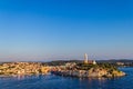 Aerial shoot of Rovinj, Croatia Royalty Free Stock Photo